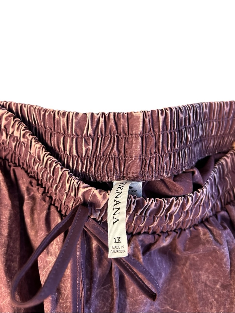 Zenana Outfitters Plum Acid Wash Tiered Ruffle Cotton Maxi Skirt Size 1X - Picture 2 of 6